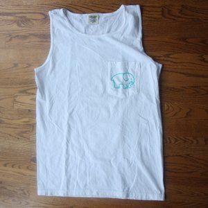 {Ivory Ella} white and mint tank top